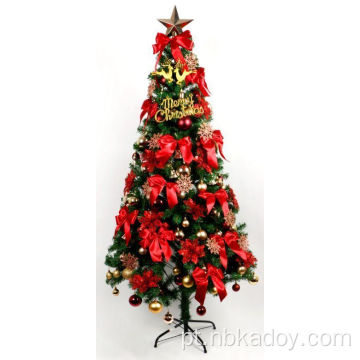 Terno da árvore de Natal vermelho brilhante